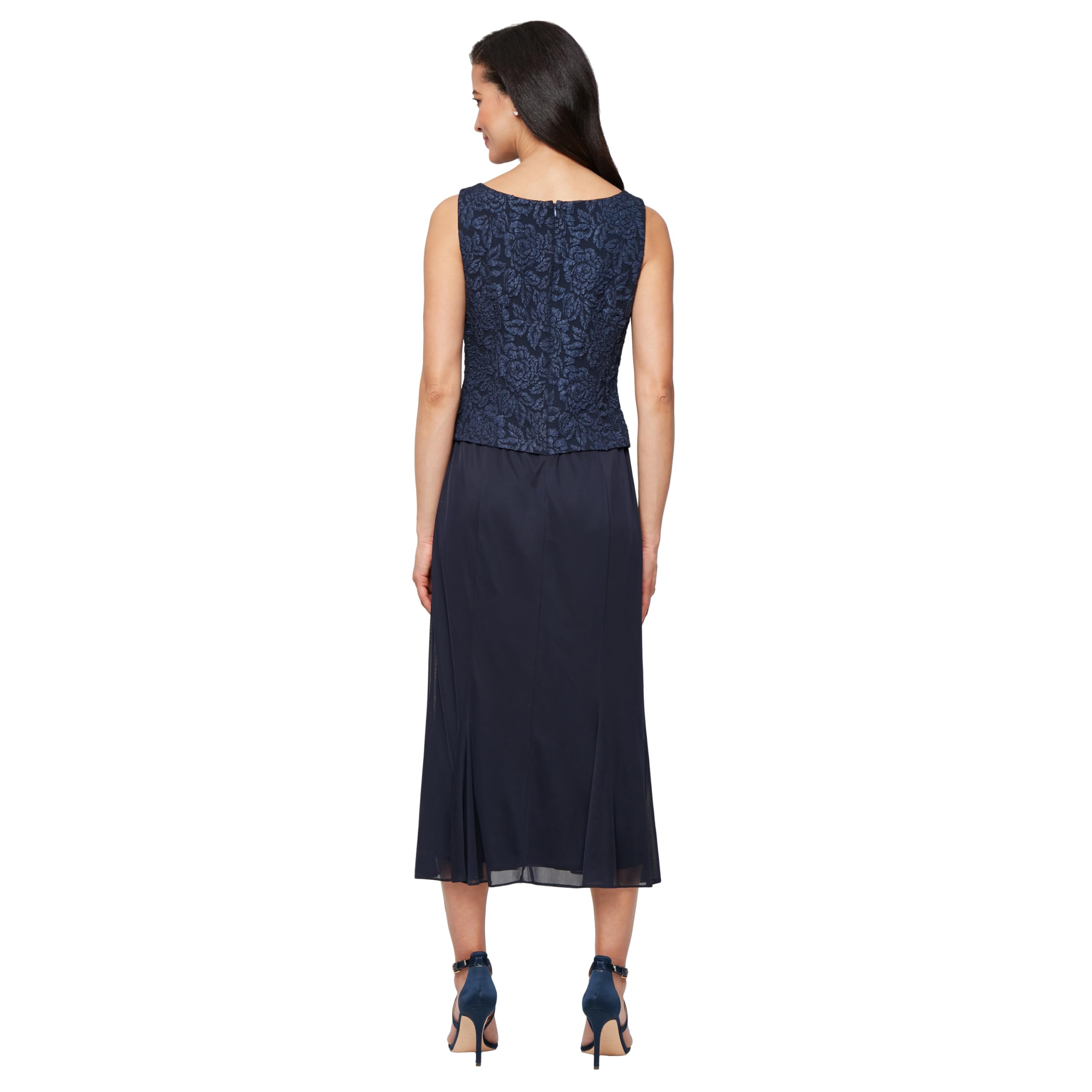 Alex Evenings Women's Tea Length Jacket Dress, Perfect for Weddings, Formal Events