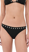 STAUD Women's Gemma Bikini Bottoms, Black, L