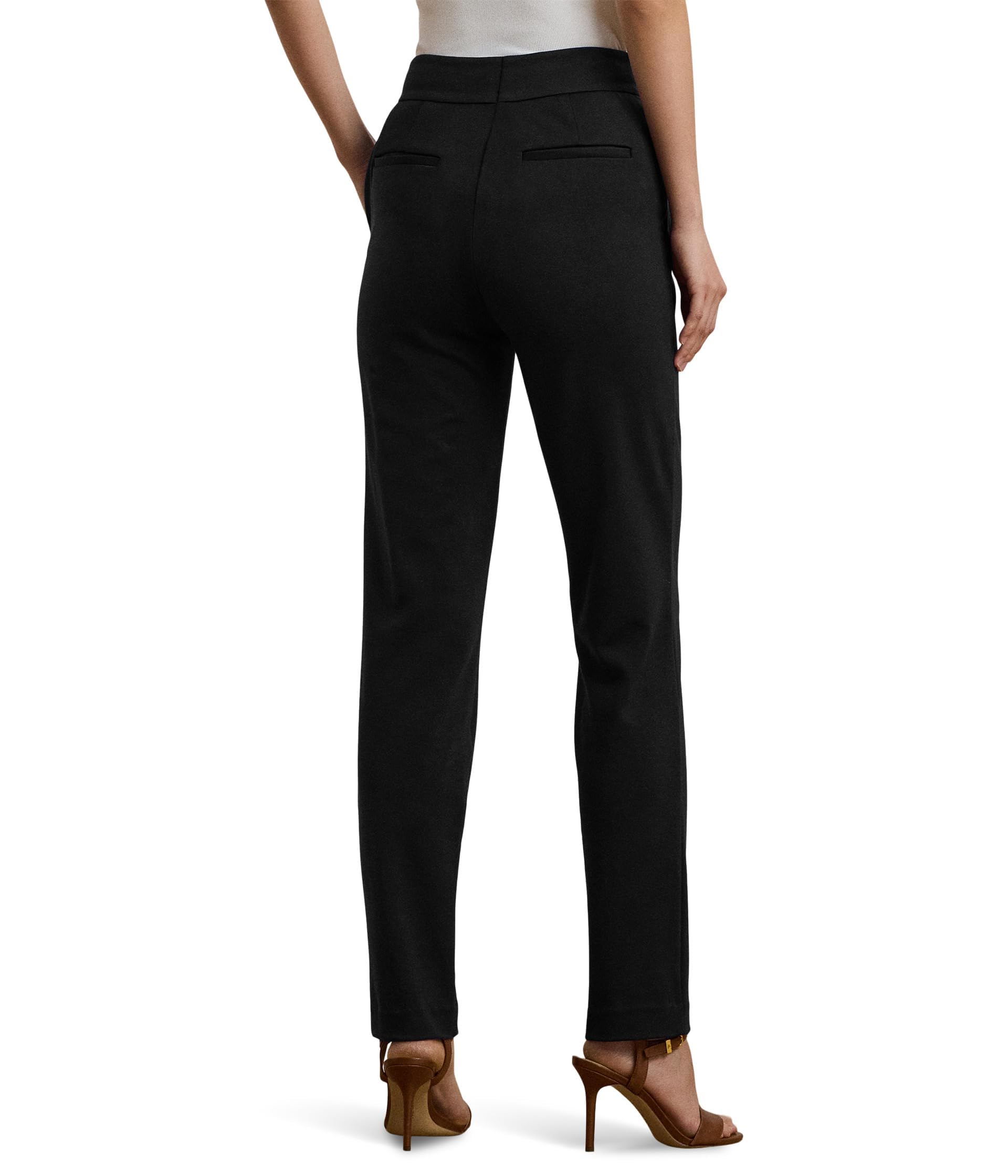 Lauren Ralph Lauren, Womens, Ponte Ankle Pants, Black, Inseam: 28 new