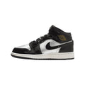 AIR JORDAN 1 MID SE (GS) "BLACK/METALLIC SILVER" size 5.5y new
