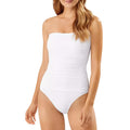 Tommy Bahama Pearl Shirred Bandeau One-Piece White 12