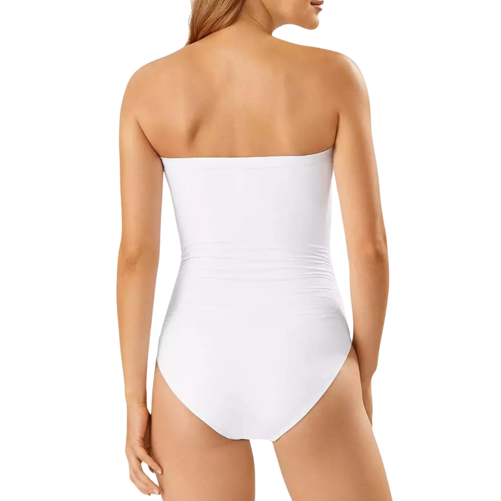 Tommy Bahama Pearl Shirred Bandeau One-Piece White 12