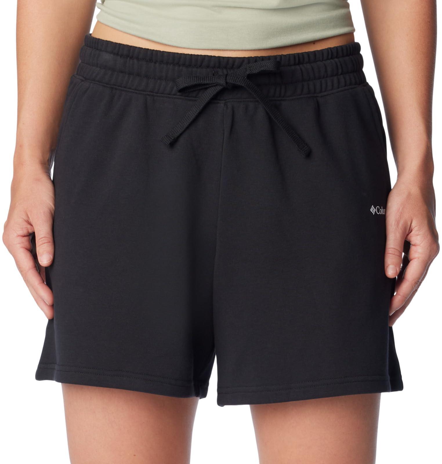 Columbia Women's Trek French Terry Short, Fig, pink, green, black new