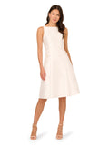Adrianna Papell Women's Button Mikado Dress, Ivory midi
