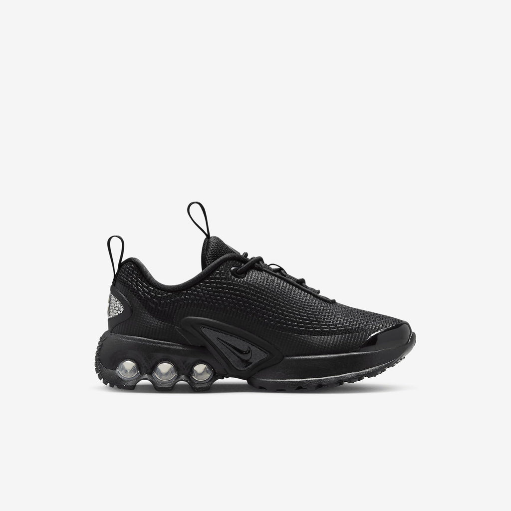 Nike Air Max Dn Little Kids' Shoes (FN4453-004, Shown: Black/Black/Metallic Dark Grey/Black) Size 8c, 9c