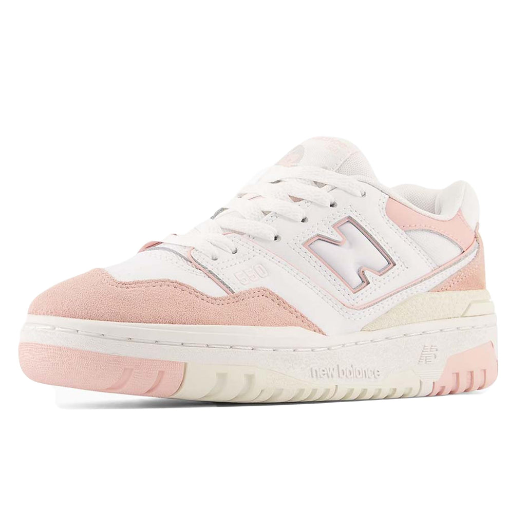 new balance 550 GS shoes medium kids white pink