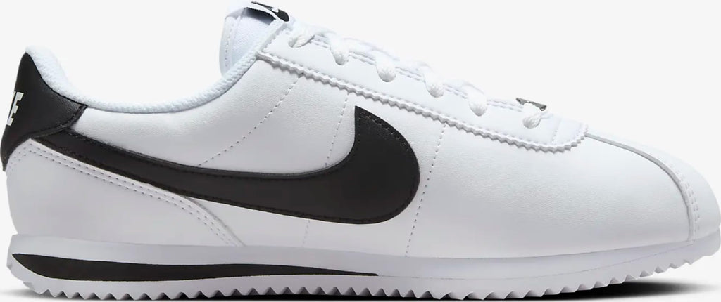 Nike Cortez Big Kids' Shoes (DM0950-108, White/Black) Size 4