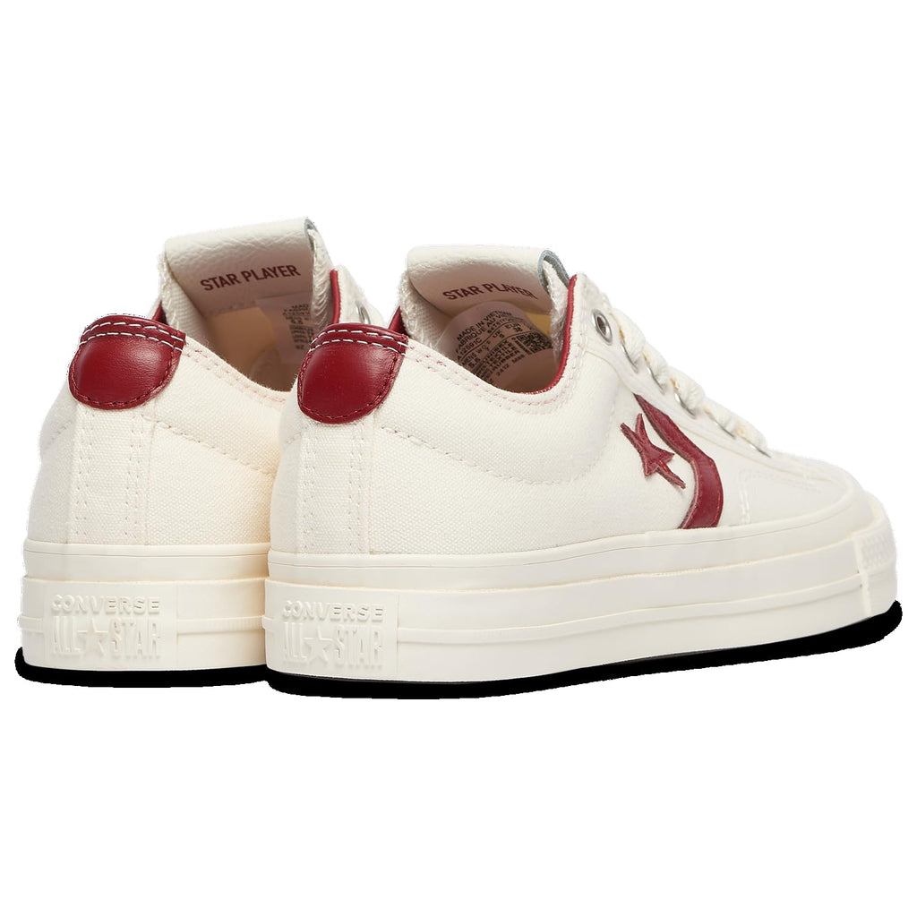 Converse Star Player 76 - Women's (A12591C, Egret/Park Red/Egret) Size 7.5