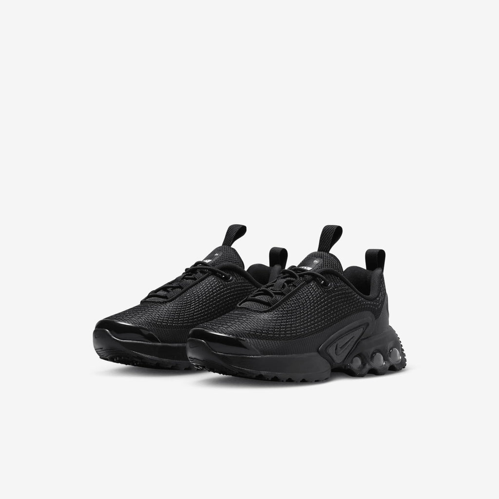 Nike Air Max Dn Little Kids' Shoes (FN4453-004, Shown: Black/Black/Metallic Dark Grey/Black) Size 8c, 9c