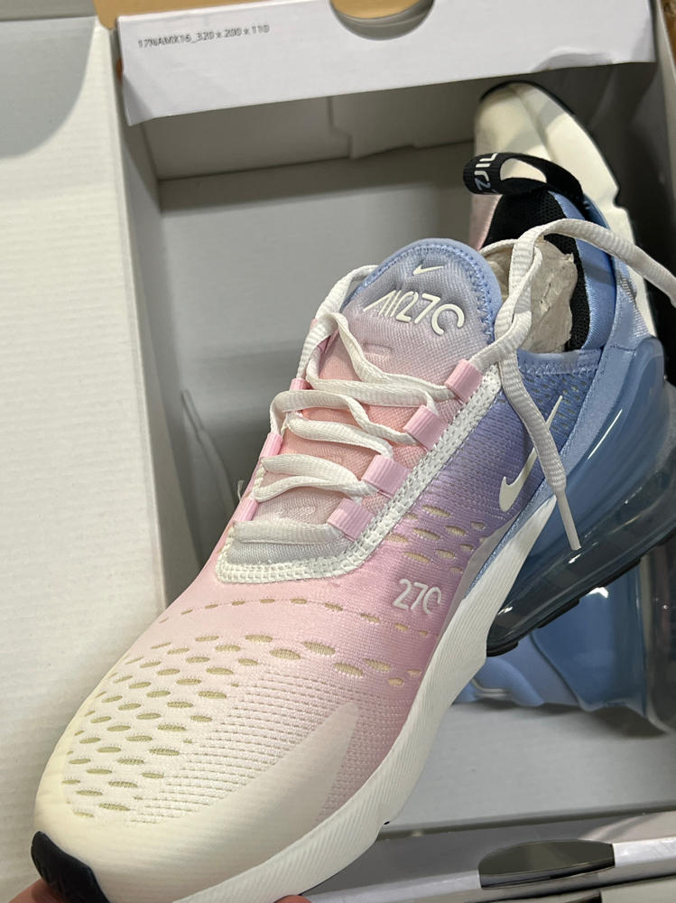 Nike Air Max 270 Women's Shoes (IB4017-468, Aluminum/Alabaster/Pink Foam/Sail) Size 6.5