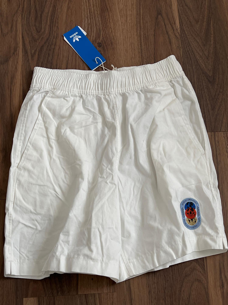adidas Originals Men's Olympics Shorts (Cloud White) IX6756 (US, Alph Regular, Regular, White)