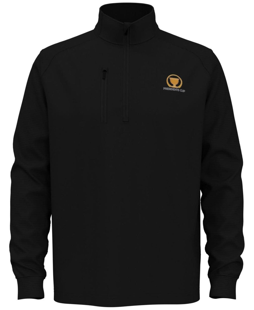 Pga Tour xl Men's Long-Sleeve Ottoman Quarter-Zip Sweater - Caviar