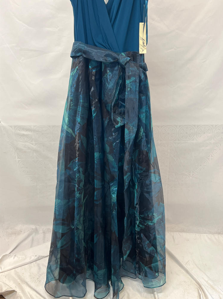 Eliza J Women's Organza-Skirt Bow-Waist Gown