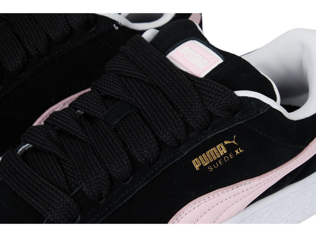 Puma Women's Suede XL Black/Whisp of Pink shoes Medium new