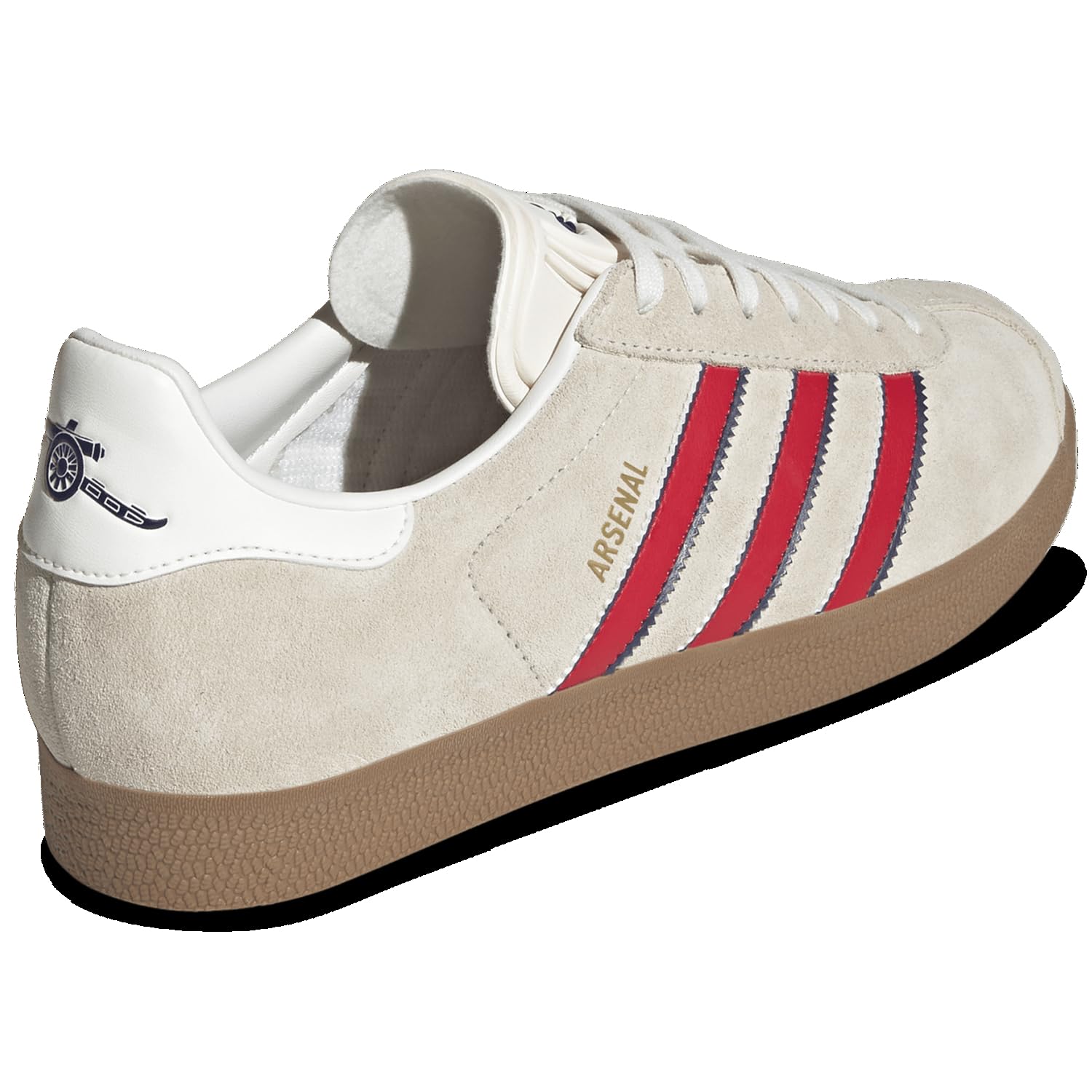 adidas Gazelle Arsenal - Men's (JS3042, Off White/Night Sky/Better Scarlet)