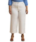 Lauren Ralph Lauren Women's Plus Size High-Rise Wide-Leg Cropped Jeans White Wash 22