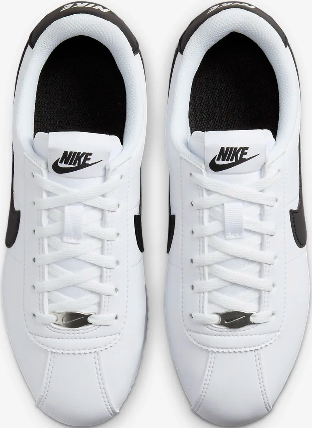 Nike Cortez Big Kids' Shoes (DM0950-108, White/Black) Size 4