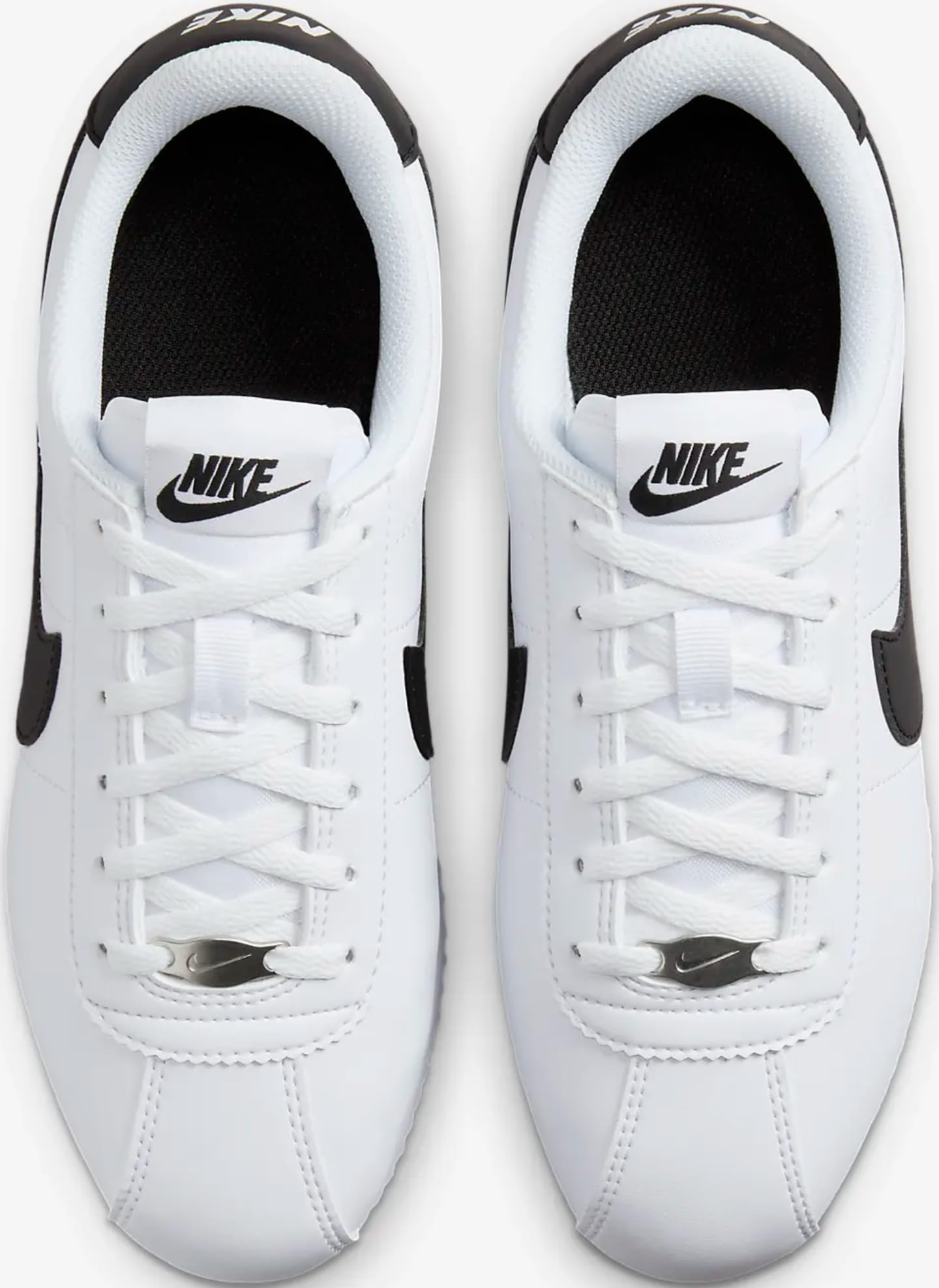 Nike Cortez Big Kids' Shoes (DM0950-108, White/Black) Size 4