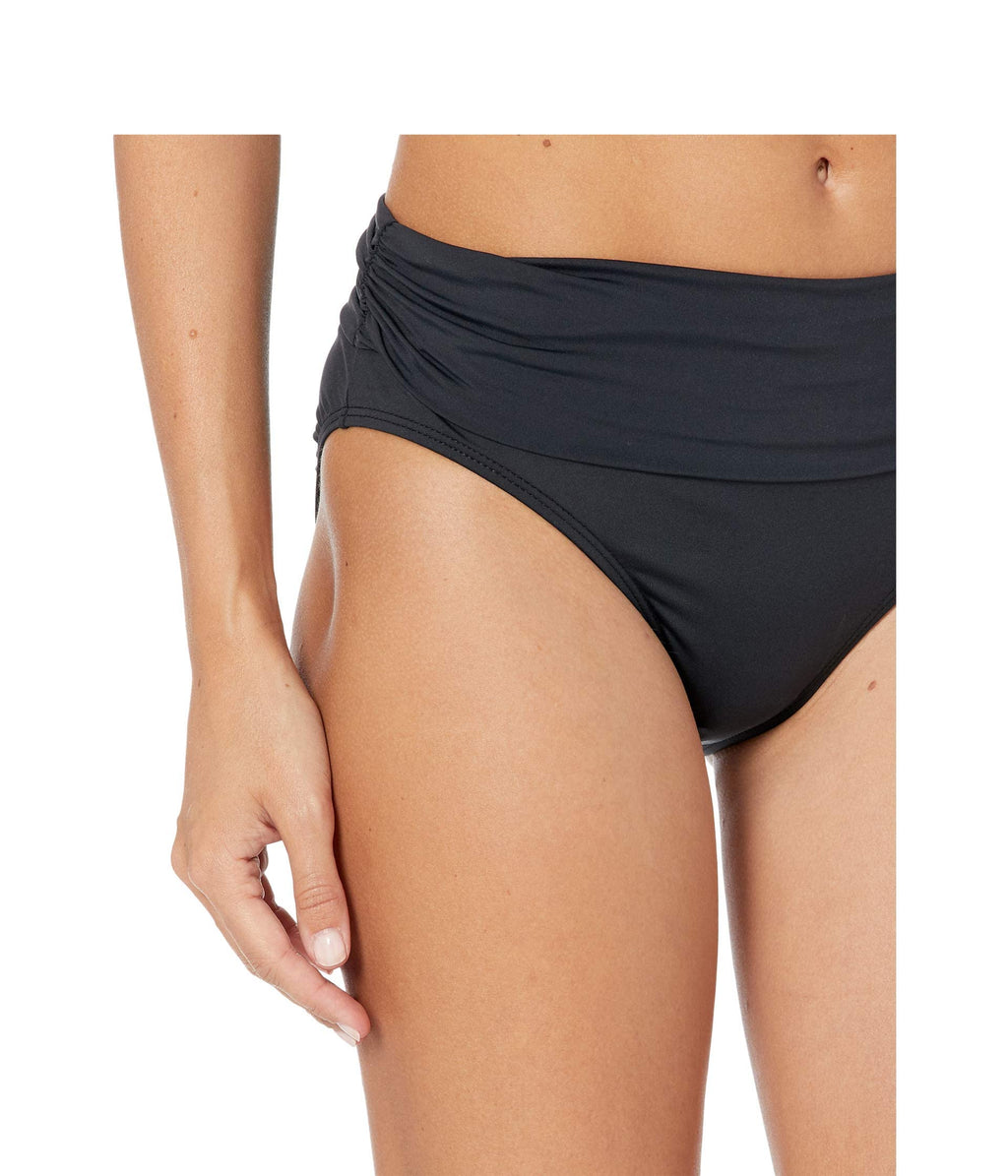 Lauren Ralph Lauren Beach Club Solids Wider Shirred Banded Hipster Black