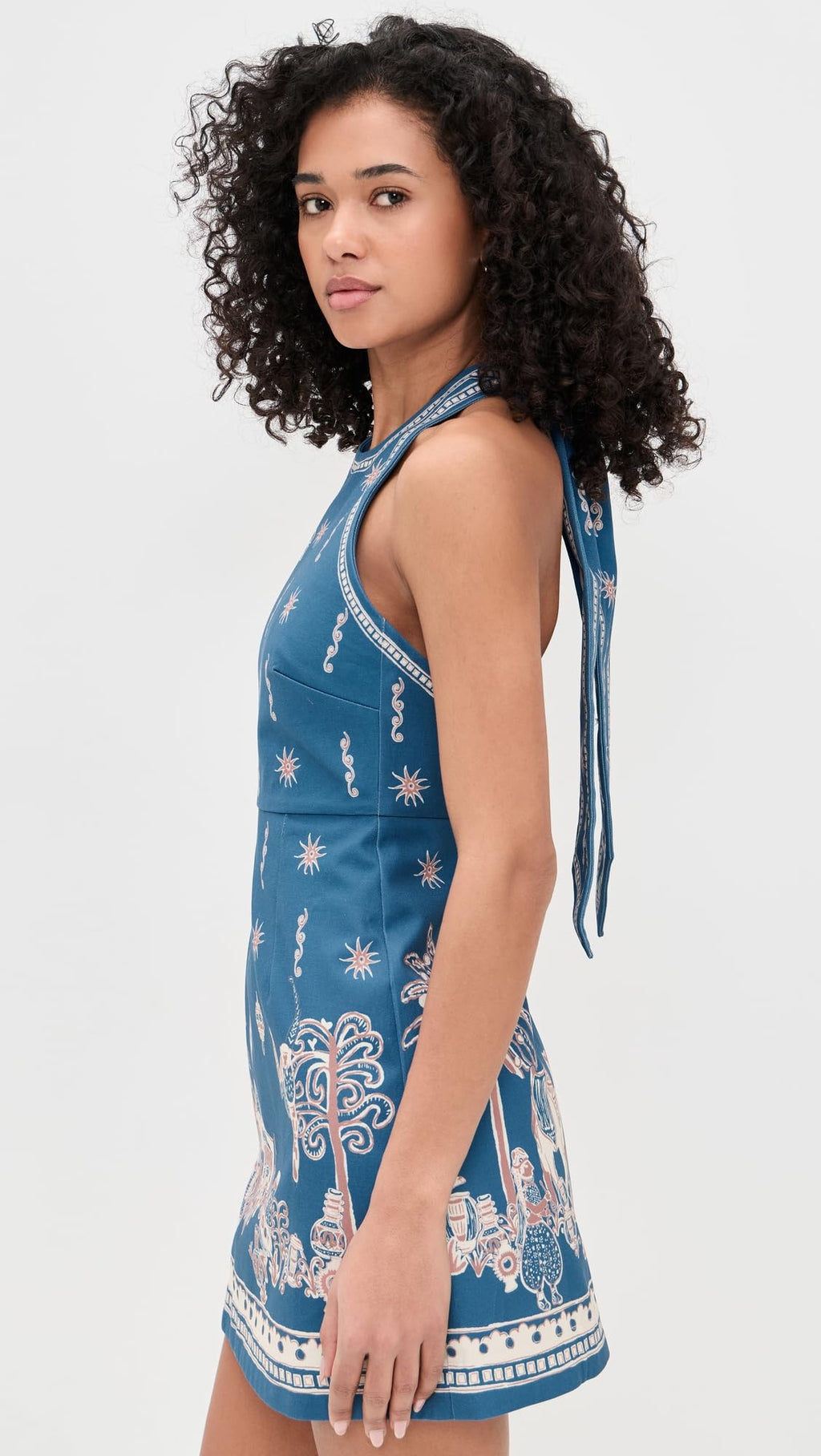 ALÉMAIS Women's Acacia Mini Dress, Blue, 6
