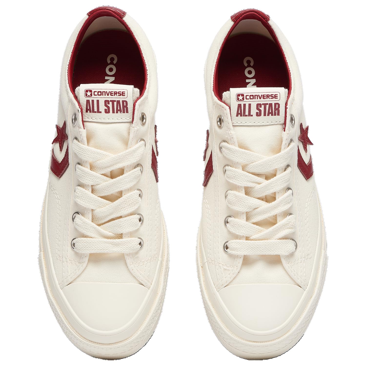 Converse Star Player 76 - Women's (A12591C, Egret/Park Red/Egret) Size 7.5