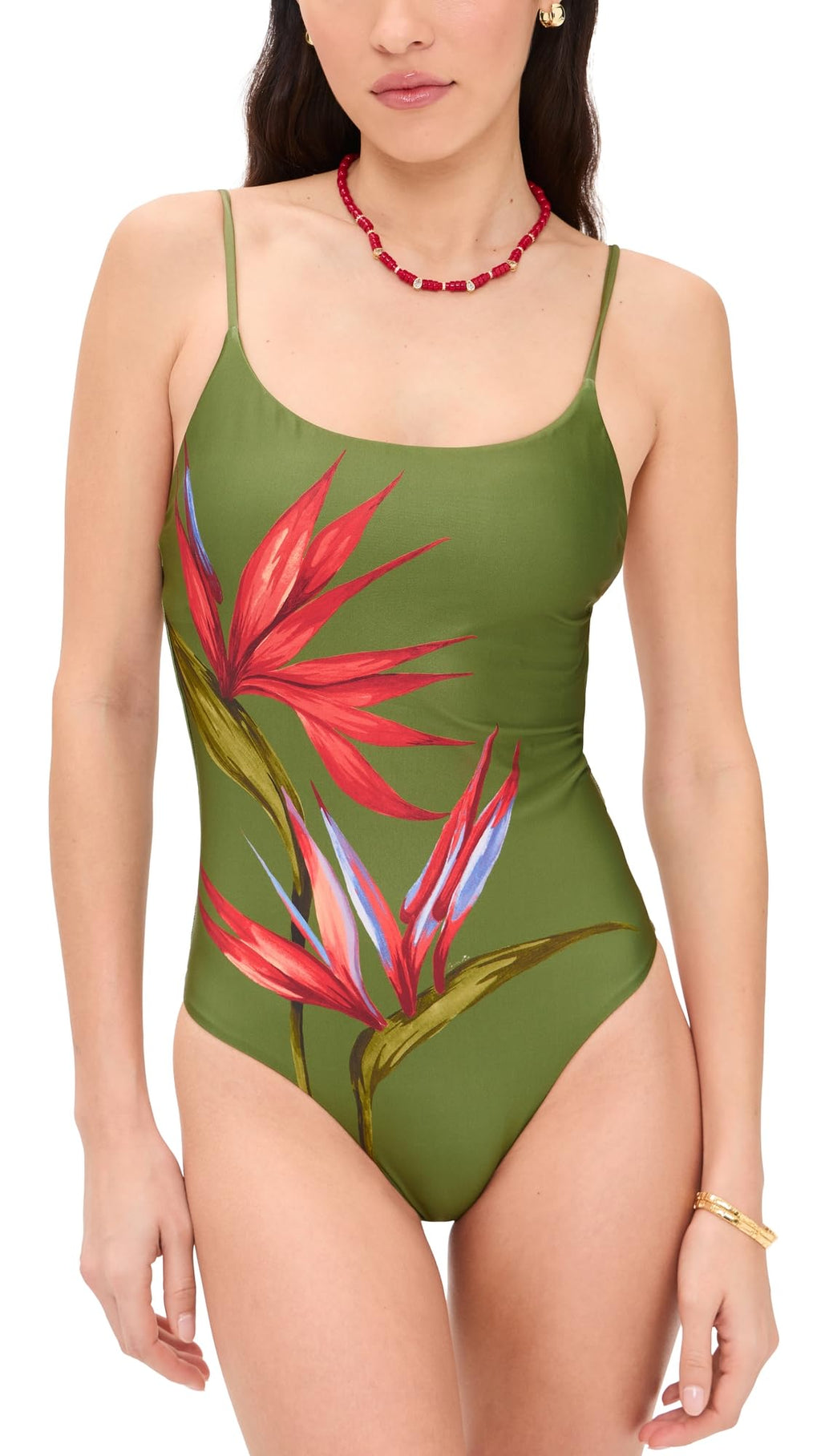 FARM Rio Women's Strilitzia One Piece, Strilitzia Dark Green, M
