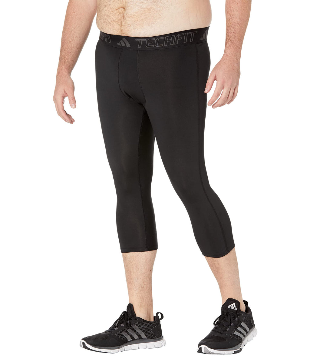 adidas Mens Techfit AEROREADY Training 3/4 Tights Black Medium