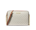 Michael Kors Jet Set Large Crossbody, Gold-Tone Hardware/Vanilla, One Size