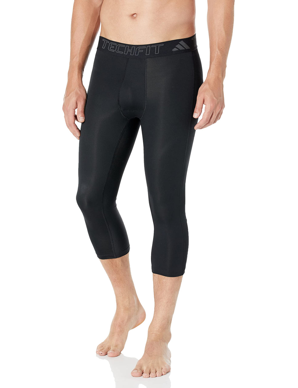 adidas Mens Techfit AEROREADY Training 3/4 Tights Black Medium