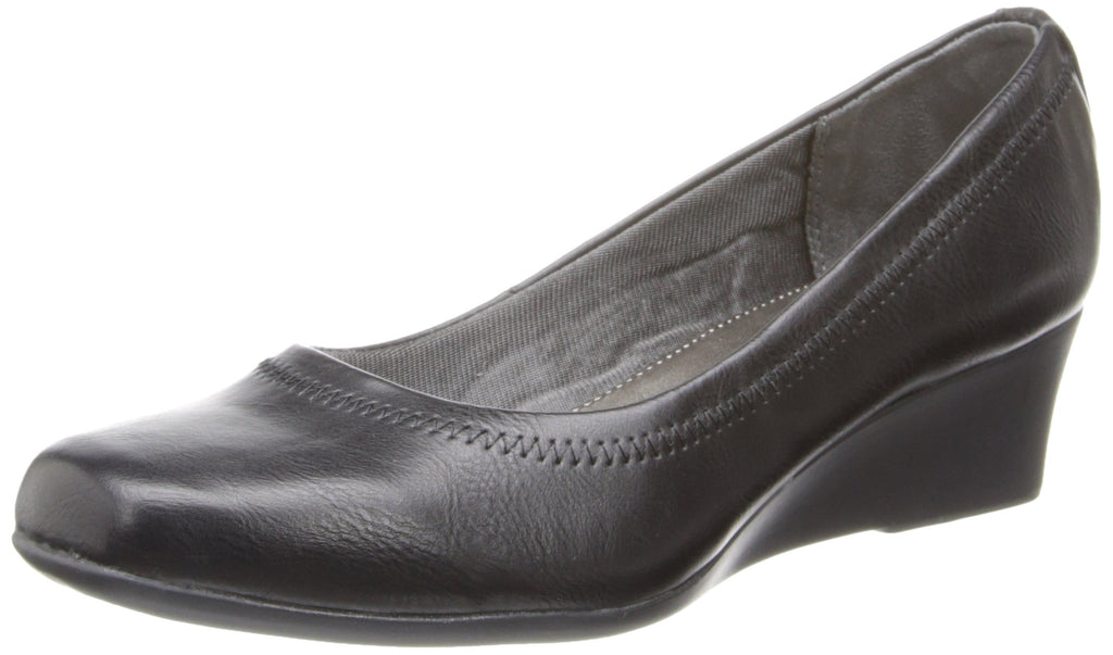 LifeStride Women's Groovy Wedge Pump, Black, 9.5 W US