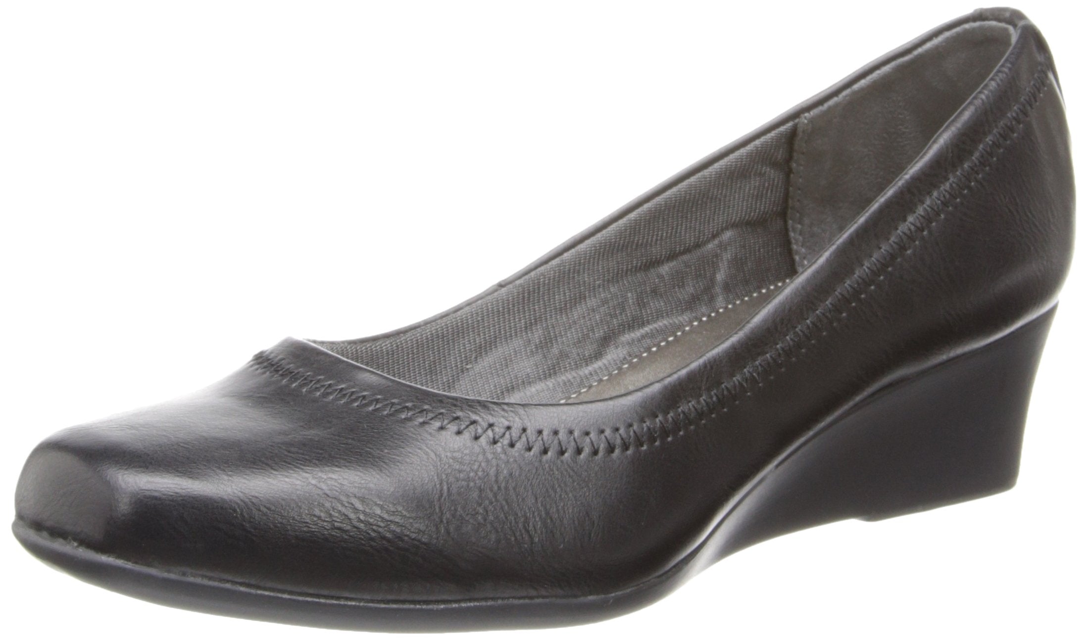 LifeStride Women's Groovy Wedge Pump, Black, 9.5 W US