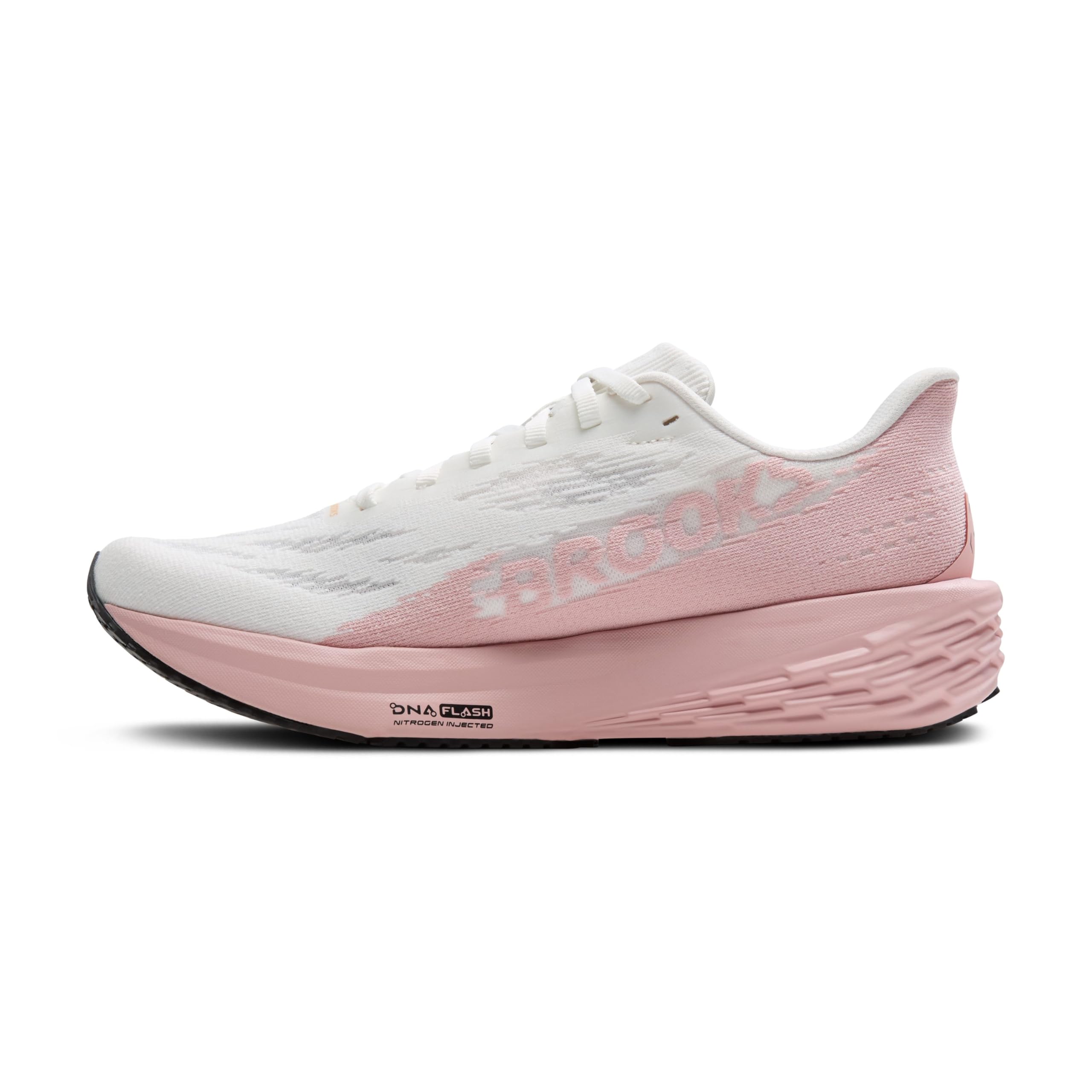 Brooks Women’s Launch 11 Neutral Running Shoe - White/Gold/Pink - 11 Medium