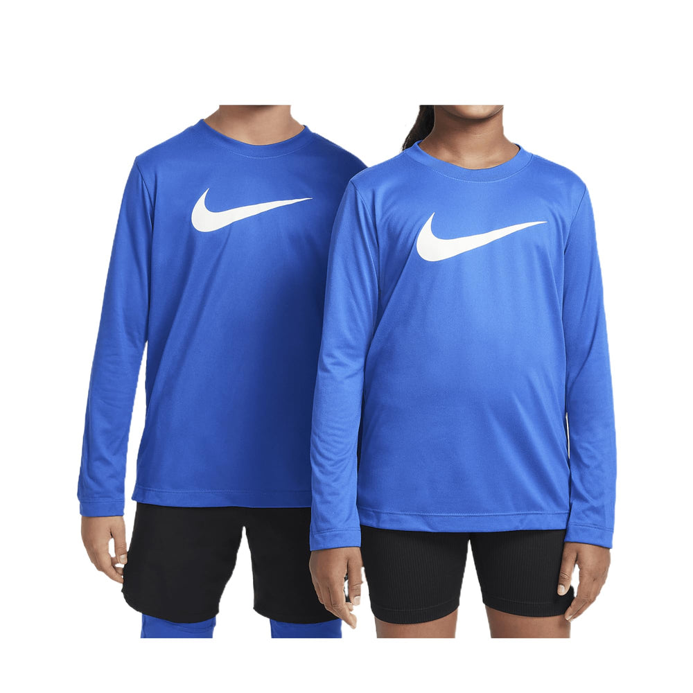Nike Legend Big Kids' Dri-FIT Long-Sleeve T-Shirt (Game Royal, FZ5192-480) Size Large