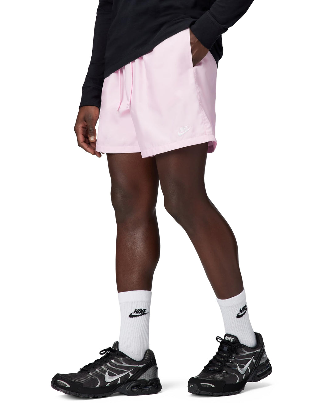 Nike Men's Club Woven Flow Shorts, Pink Foam/White, XX-Large, xl new