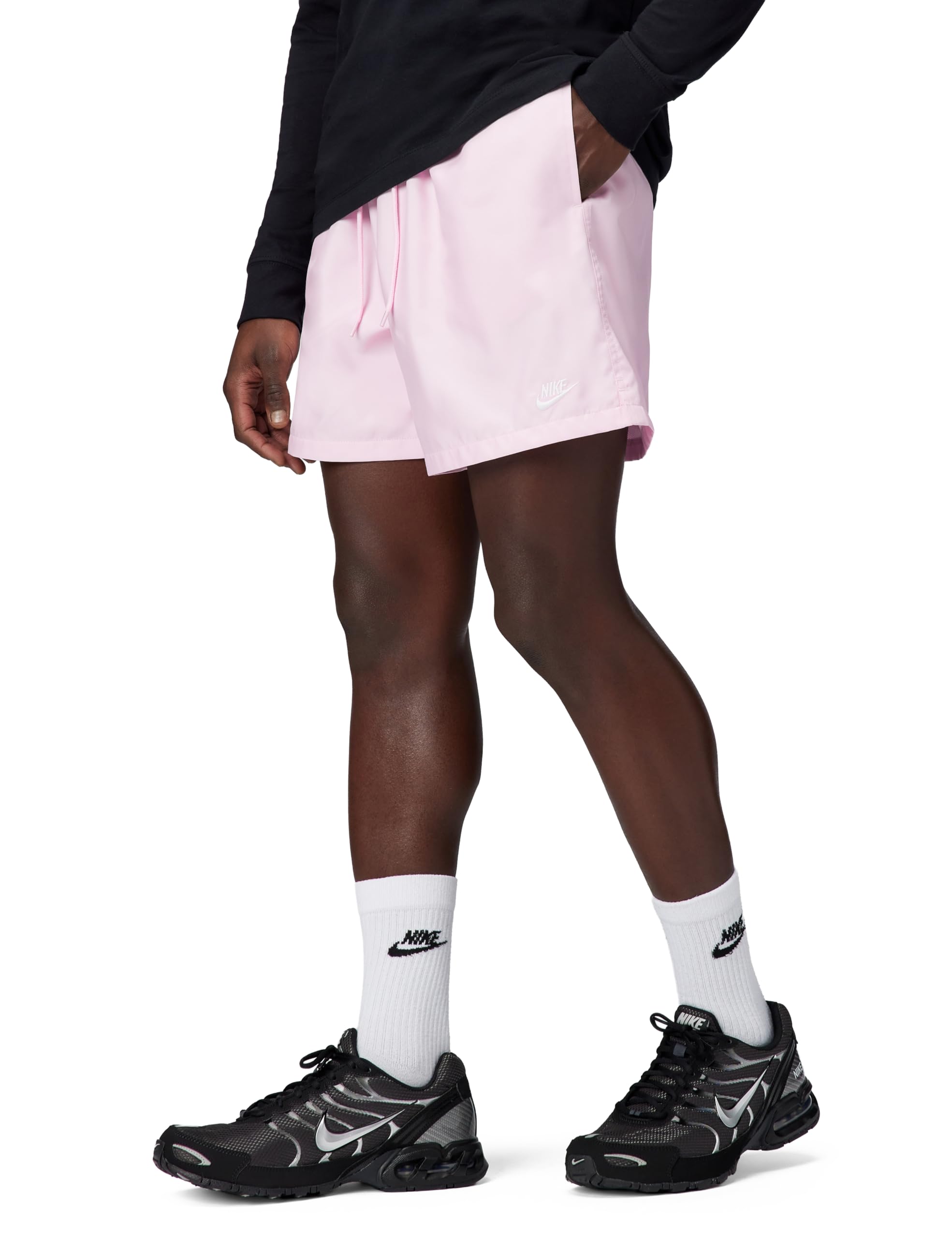 Nike Men's Club Woven Flow Shorts, Pink Foam/White, XX-Large, xl new