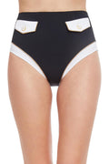 Gottex Women's Standard High Class Side Tie Skirte swim bottom , BL/WH/GO