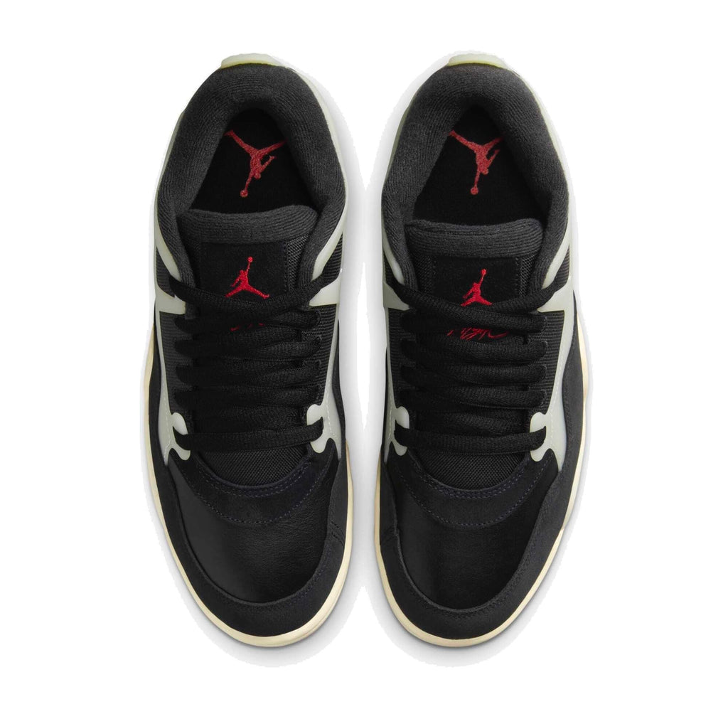 NIKE Air Jordan 4 RM Men's Trainers Sneakers, Black Gym Red Sail, 13