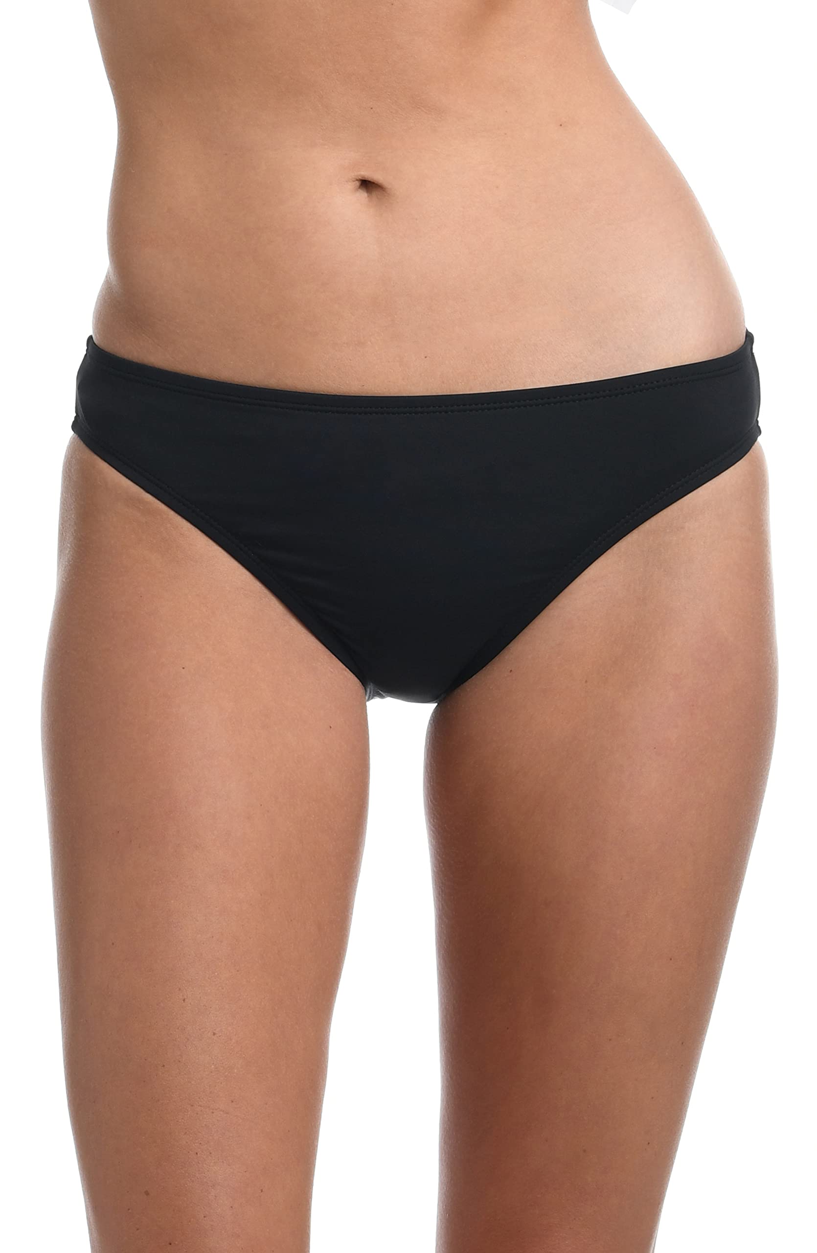 La Blanca Women's Standard Island Goddess Solid Hipster Bikini Swimsuit Bottom, Black, 12