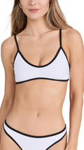 Solid & Striped Women's The Rachel Bikini Top, Marshmallow, XL