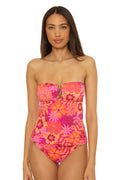 BECCA Copacabana - Women's Tankini, Adjustable, Swimsuit Tops for Women, Multicolor, Medium