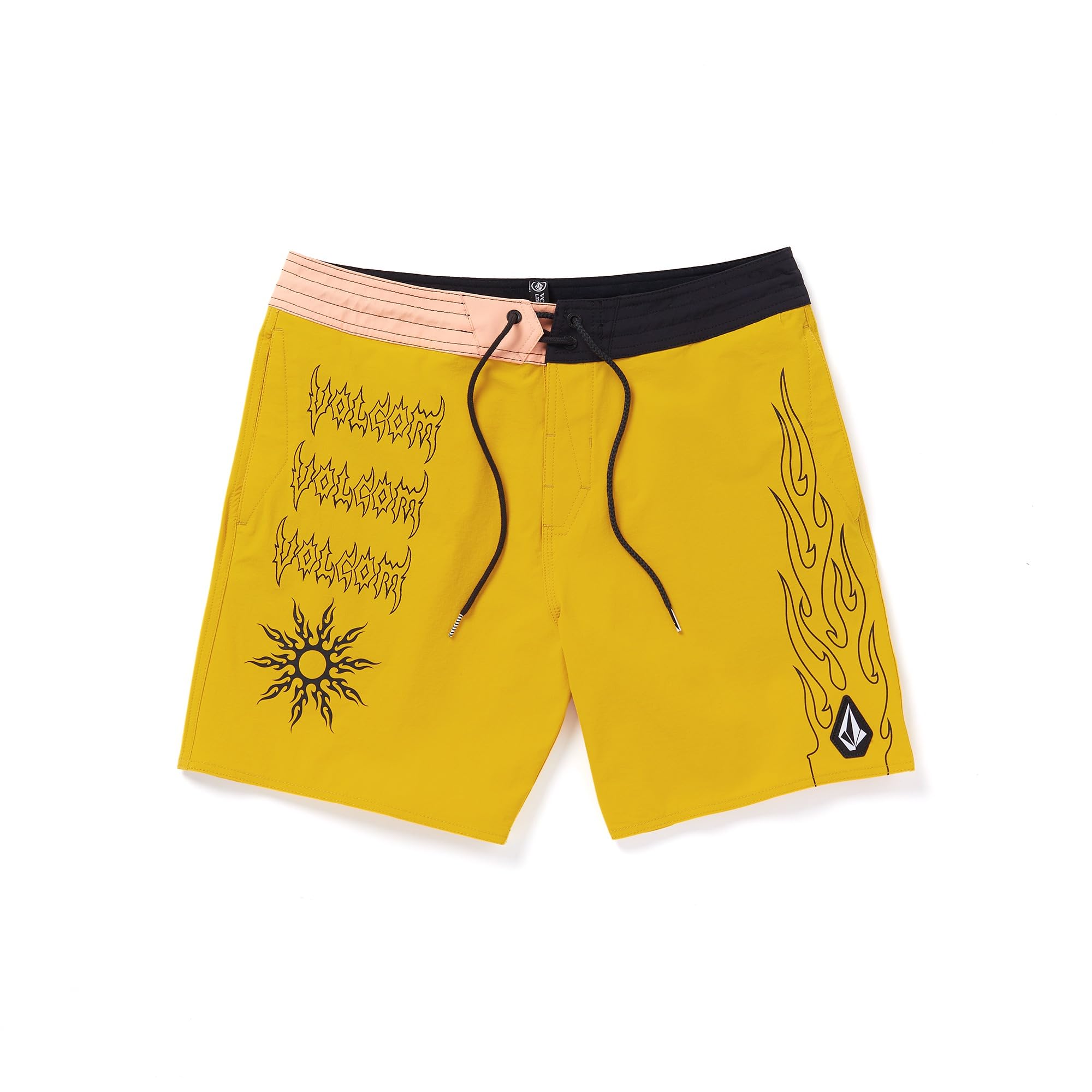 Volcom Men's About Time Liberators Boardshorts Lemon 17''-19'' outseam size 40