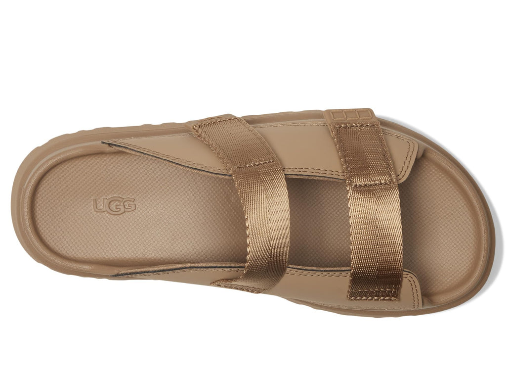 UGG Kids K Goldenglow Slide Sandal, Dark Sand, 6 fits women's 8