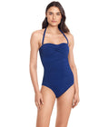LAUREN Ralph Lauren Beach Club Solid Twist Bandeau One-Piece