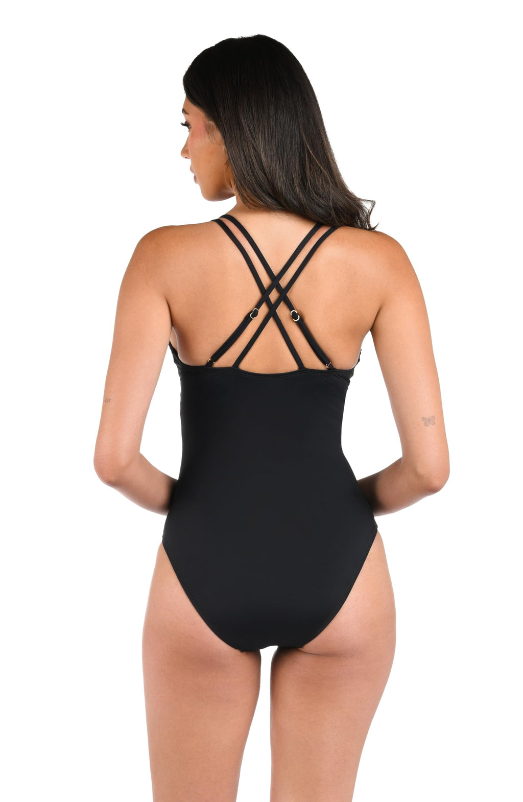 La Blanca Women's Standard Island Goddess Underwire One Piece Swimsuit, Black, 6