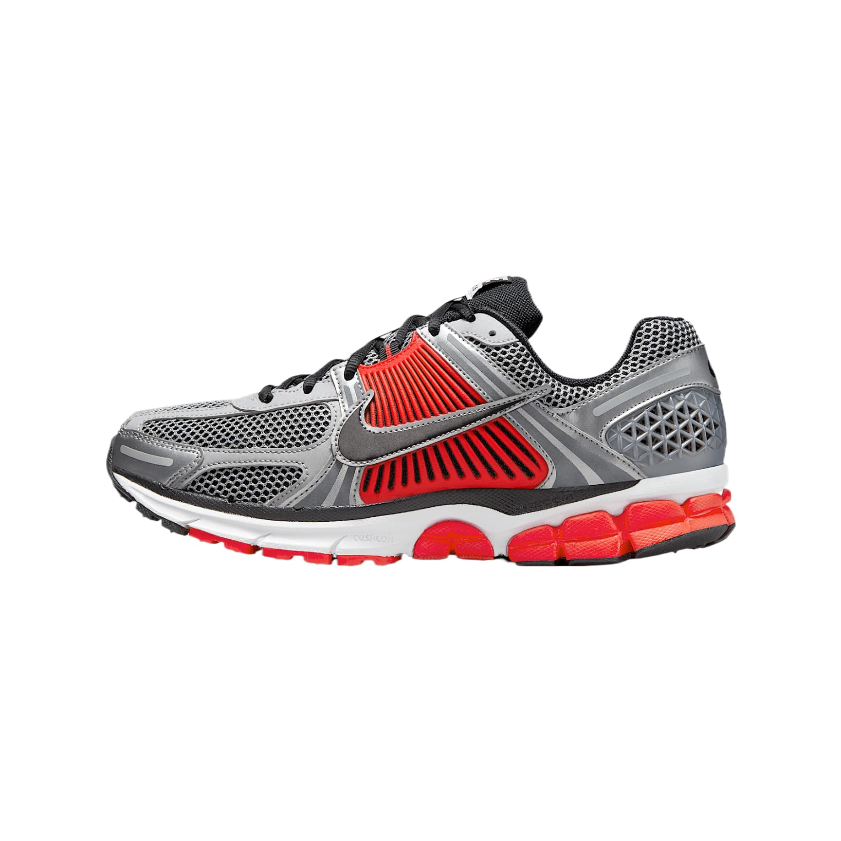 Nike Zoom Vomero 5 Men's Shoes (FJ4151-005, Metallic Silver/Flat Silver/Light Crimson/Black) Size 8.5