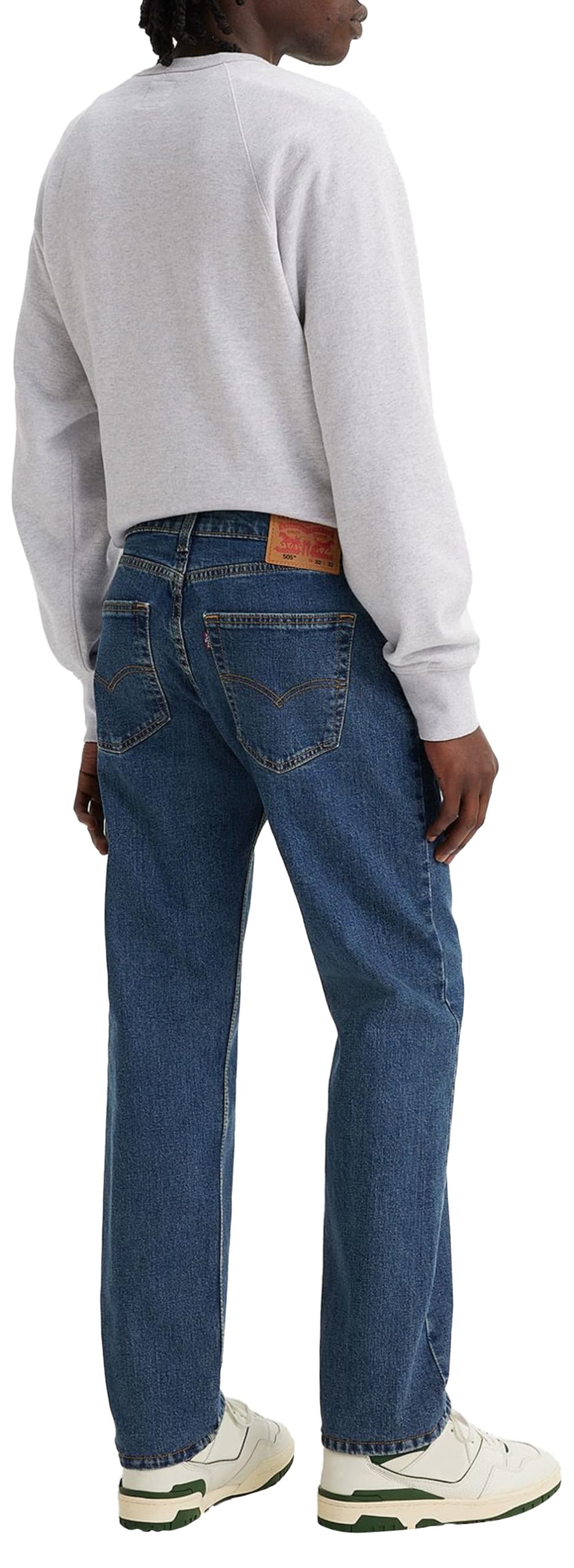 Levi's 505 Regular Fit-Obsolete Men's Jeans, Stonewash Stretch, 34W x 30L