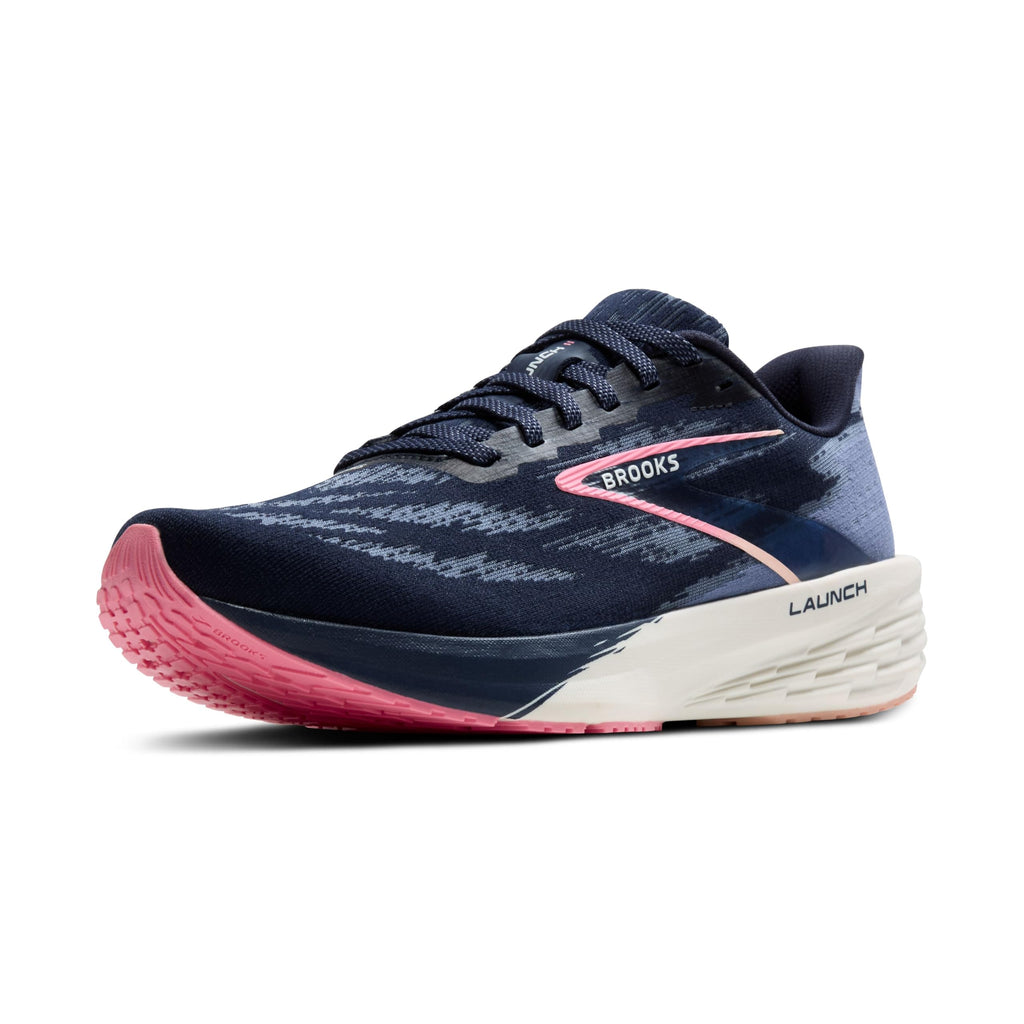 Brooks Women’s Launch 11 Neutral Running Shoe - Peacoat/Blue/Peach - 8.5 Medium