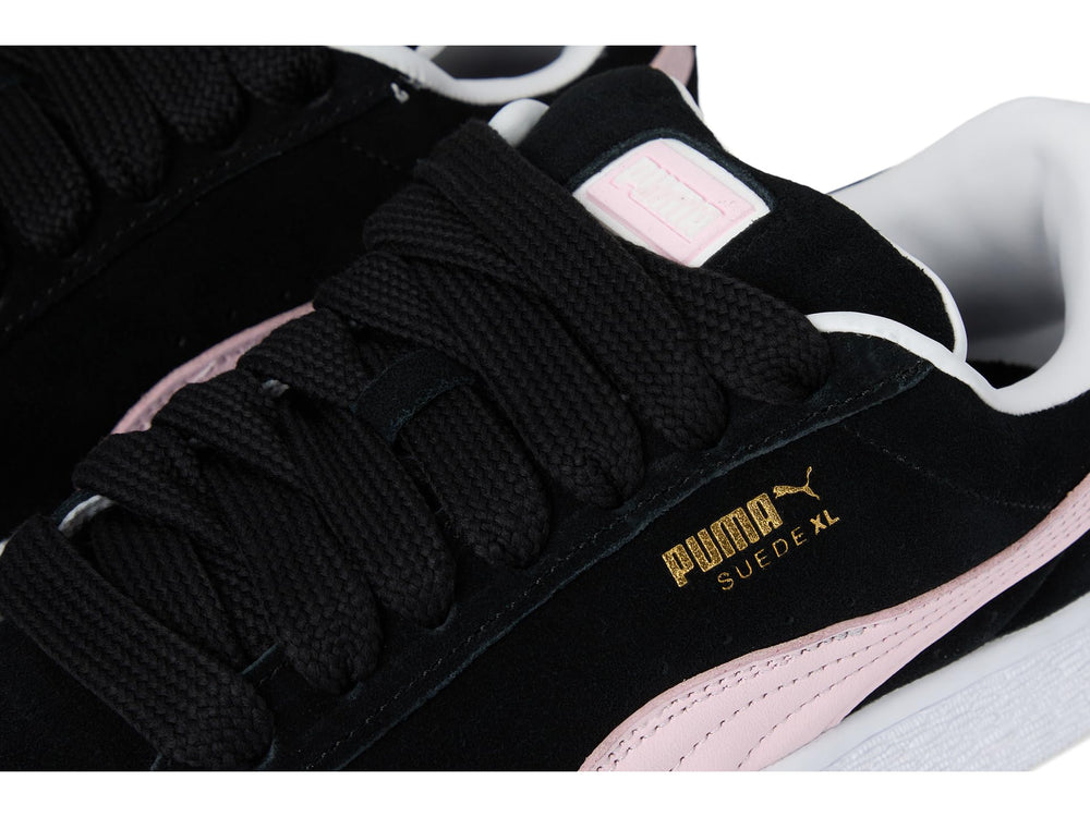 Puma Women's Suede XL Black/Whisp of Pink shoes Medium new