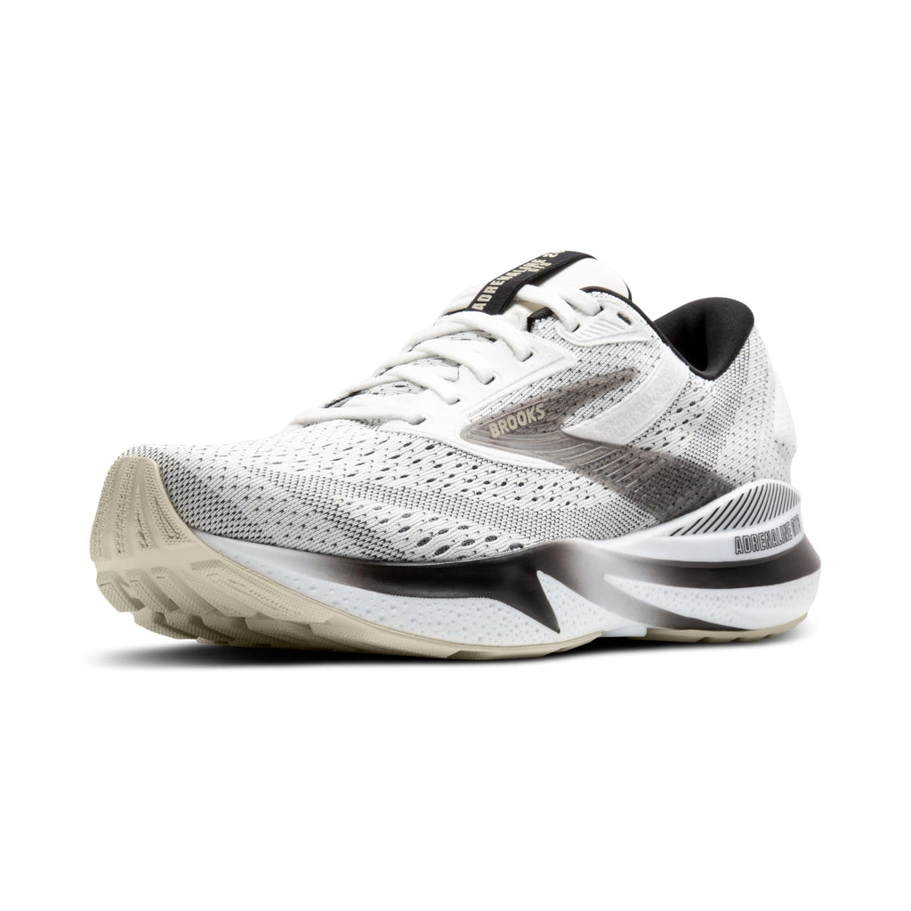 Brooks Men’s Adrenaline GTS 24 Supportive Running Shoe - White/Black/Pelican - 13 Medium