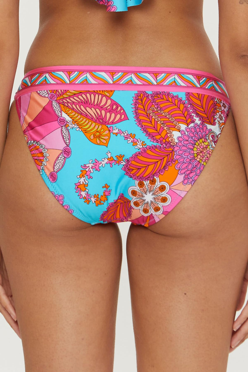 Trina Turk Meilani - Women's Hipster Bikini Bottom, Floral Print, Cheeky Coverage, Swimwear Separates for Women, Multicolor, 10